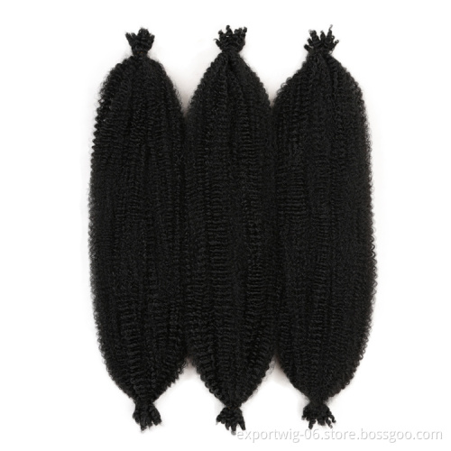 Afro Kinky Marley Braiding Hair Springy Afro Spring Twist Crochet Hair Synthetic Bulk Extensions Marely Braid For African Women